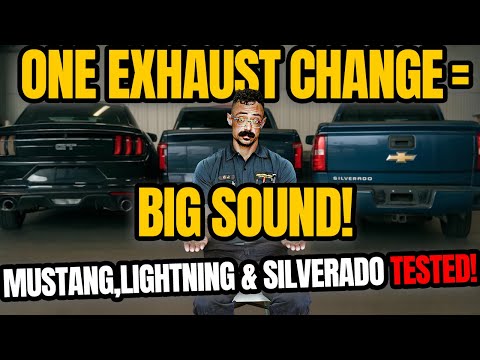 Small Exhaust Change = Huge Difference | Megaphone, Merges, Mufflers Mustang, Lightening & Silverado