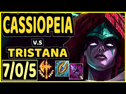 NARU (CASSIOPEIA) vs TRISTANA - 7/0/5 KDA MID GAMEPLAY - EUW Ranked GRANDMASTER