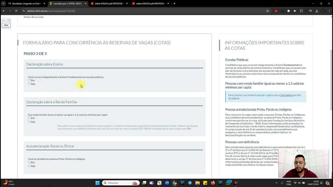 Como fazer sua inscrição para o IFMT