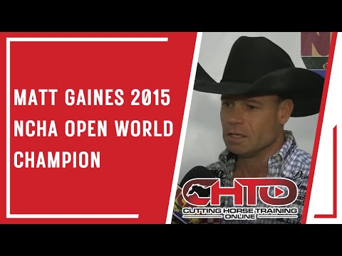 Matt Gaines 2015 NCHA Open World Champion