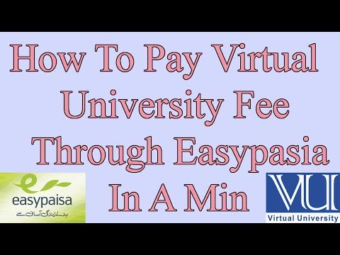 How To Pay Virtual University Fee Through Easypasia App In Min | Technical Urdu New Video