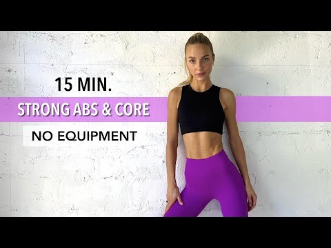 15 Min STRONG ABS & CORE Workout / No Equipment / Angela Kajo