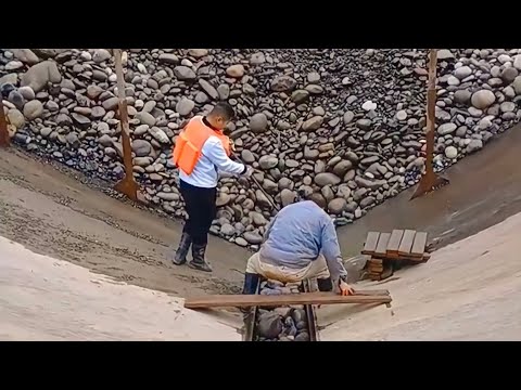 Unloading cobblestone in winter!  Have a nice day