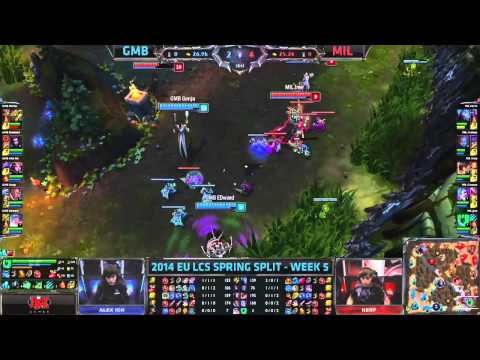 Gambit Gaming vs Millenium | S4 | LCS EU 2014 Spring Split W5D1 | Full Game | HD