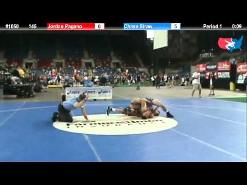 Fargo 2012 145 Round 3: Jordan Pagano (New Jersey) vs. Chase Straw (Iowa)