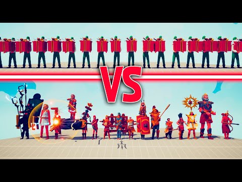 PRESENT ELF TEAM vs MEGA ANCIENT TEAM  | TABS - Totally Accurate Battle Simulator