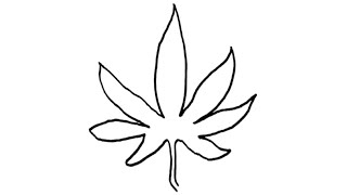 How to draw Weed Leaf easy step by step | Drawing a Detailed Weed Leaf | Step-by-Step Tutorial