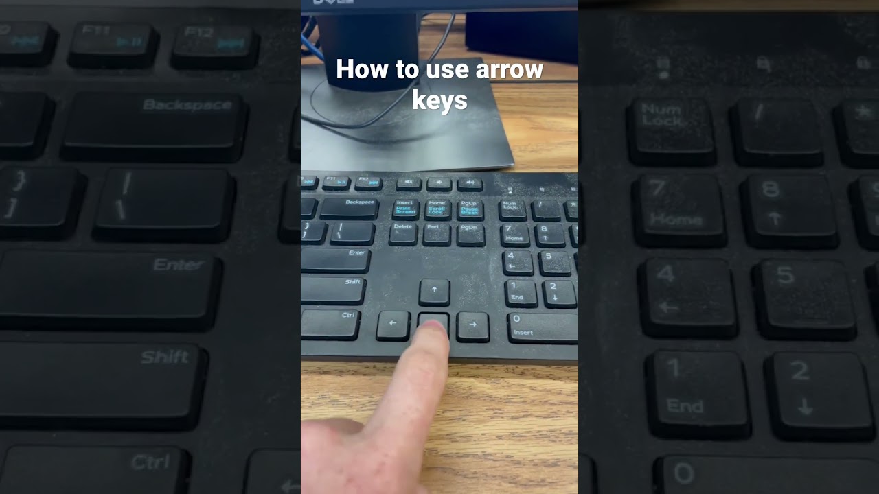 How to use arrow keys