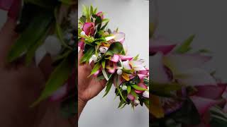Cook Island 'ei katu'(Flower crown) using synthetic flowers and leaves