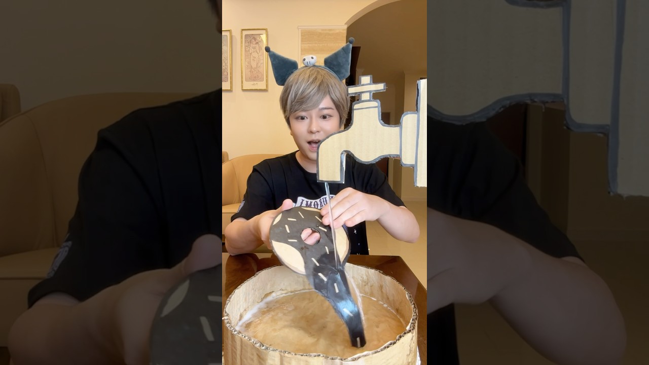 drop cardboard doughnuts to the ground！#asmr