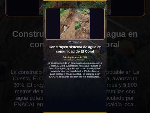 Construyen sistema de agua en comunidad de El Coral