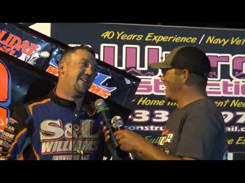 Brad Cowan in victory lane at Path Valley 7-16-22