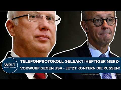PUTINS KRIEG: Telefonprotokoll geleakt! Heftiger Merz-Vorwurf gegen USA - jetzt kontern die Russen!