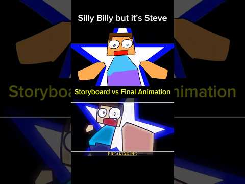Storyboard vs Animation: Silly Billy but it's Steve #fnf #fnfmod