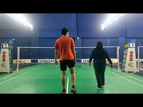 Badminton Mixed Double MuhibbahTeam Sparring - Linda / Kimi Vs Thaqif / FarahLia