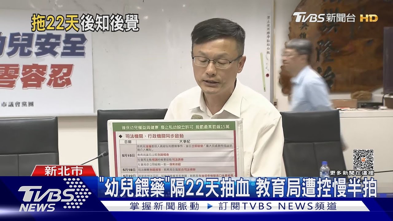 「幼兒餵藥」隔22天抽血 教育局遭控慢半拍