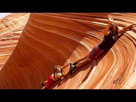 THE WAVE! We had to hike from UTAH to ARIZONA to see one of America's most UNBELIEVABLE sites!