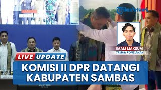 Kunjungan Kerja ke Kalbar, Bupati Satono Kenakan Syal Tenun Sambas untuk Rombongan Wamendagri DPR RI