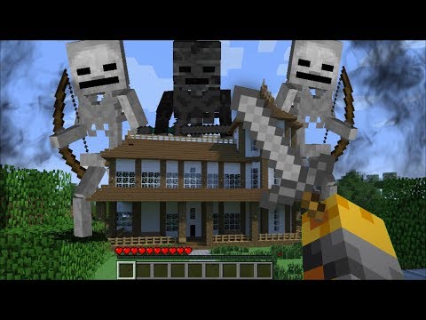 MC Naveed - Minecraft - GIANT MUTANT SKELETON APPEAR IN MY HOUSE MINECRAFT!! Minecraft Mods