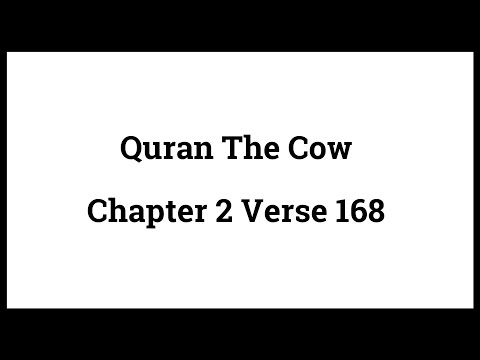 Quran The Cow 2:168