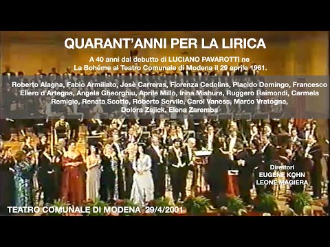 Concerto PAVAROTTI - 40 anni per la lirica - Modena 29-04-2001