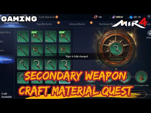 MIR 4 | SECONDARY WEAPON QUEST | HOW TO GET CRAFT MATERIAL FOR 2ND WEAPON[SCOURGE OF BICHEON VALLEY]