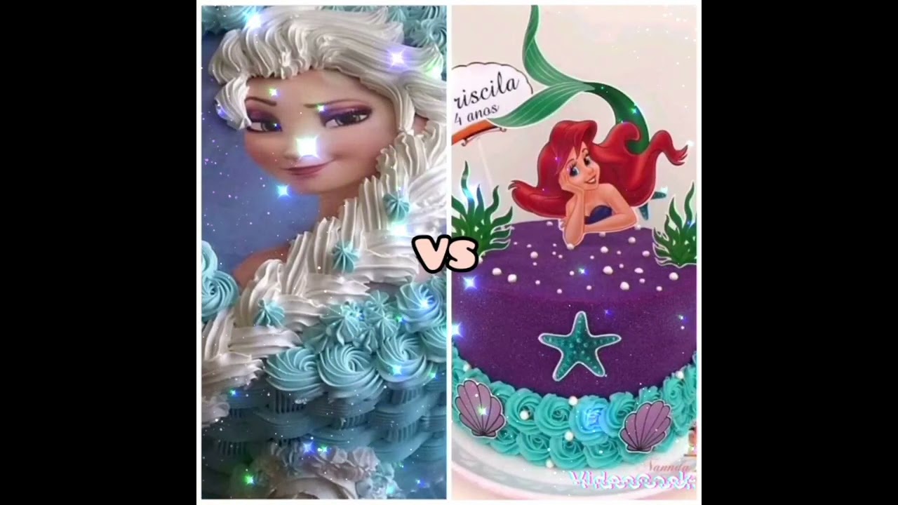 Elsa Vs Disney Princess Cake 😍❤💜💛💙 #shorts  #disney