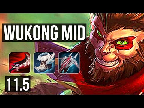 WUKONG vs SYLAS (MID) | 2.6M mastery, 1600+ games, 12/2/3, Dominating | EUW Diamond | v11.5