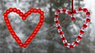 Coeur avec des perles pour la St-Valentin