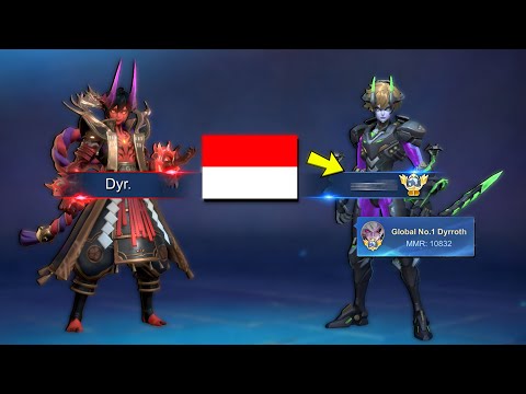 I PLAY IN INDONESIA SERVER 🇮🇩 AND MET THIS TOP 1 GLOBAL INDONESIAN DYRROTH!! 🔥 - Mobile legends