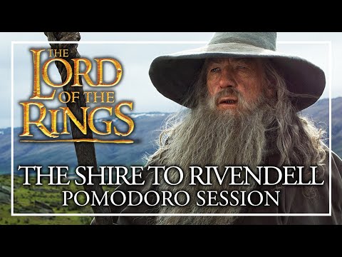 4-in-1 AMBIENCES! JOURNEY FROM THE SHIRE TO RIVENDELL - Lord of the Rings Pomodoro Session ASMR
