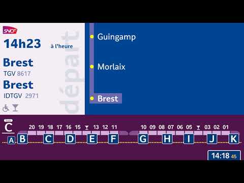 Annonce SNCF TGV IDTGV Paris Montparnasse - Brest [HD - animé]