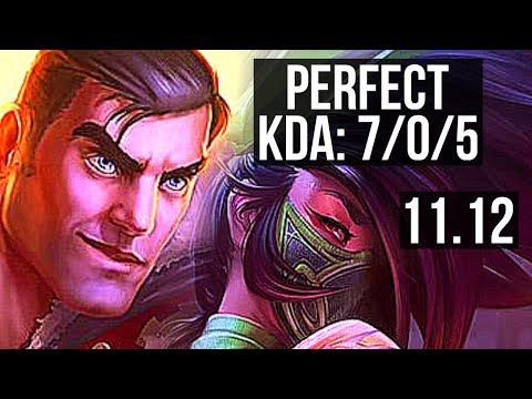 JAYCE vs AKALI (MID) | 7/0/5, 66% winrate, Godlike | BR Master | v11.12