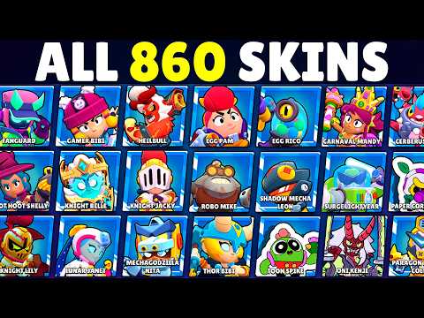 All 860 Brawl Stars Skins EVER Released