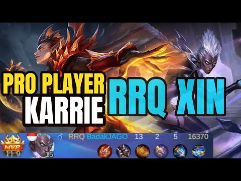SUPER DAMAGE RRQ XIN KARRIE ! Pro Player RRQ XIN BUILD GAMEPLAY