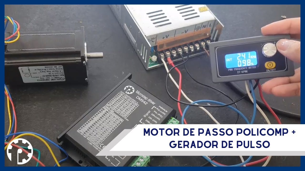Motor de passo + gerador de pulso: explicação simples e completa