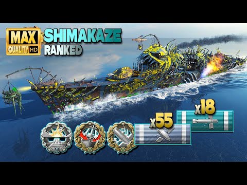 Destroyer Shimakaze: "One of us" with a huge Ranked battle - World of Warships