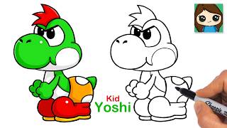 How to Draw Yoshi Kid | Paper Mario