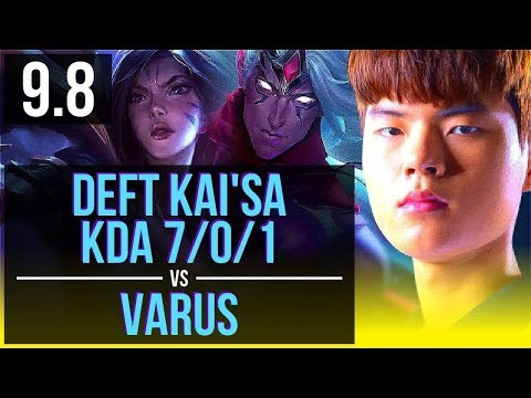 Gain elo like Deft KAI'SA & Vel'Koz vs VARUS & Thresh (ADC) | KDA 7/0/1 | Korea Challenger | v9.8