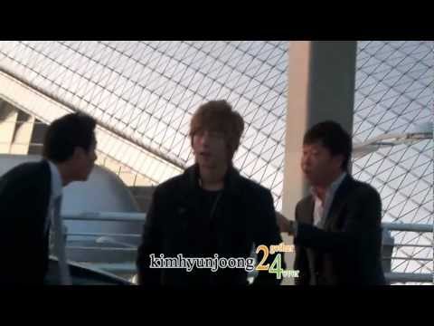 111220KimHyunJoong fancam@Incheon Int'l airport(go to HK for BUZZ Awards