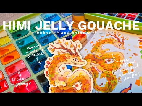 Ich probiere HIMI GOUACHE zum ersten Mal aus! 🍂✨ (Als absoluter Gouache-Neuling)