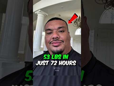 Larry wheels gained 53 lbs in 72 hours 🤯 #larrywheels #trending #shorts #gains