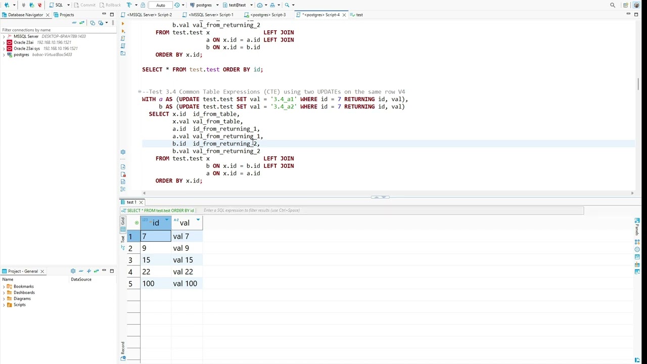 Unique feature PostgreSQL: CTE with UPDATE