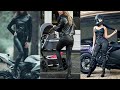 Latex Leather Biker Dresses For Women And Girls
