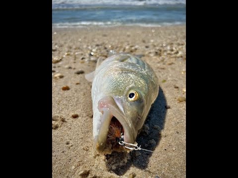 Surf Fly Fish - Keeper Fluke & Slot Stripers on the Holy Moley crab