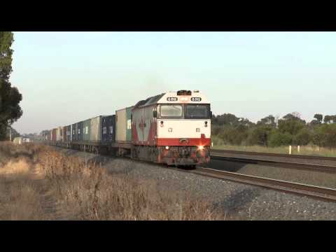 Australian Container Freight Train from Melbourne - Railfanning Australian Railroads