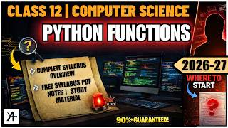 Class 12 Computer Science | Python Functions | Code 083 | Complete ONE SHOT | Boards 2026-27