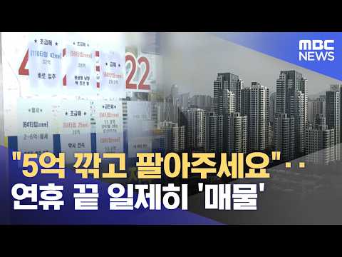 &quot;5억 깎고 팔아주세요&quot;‥연휴 끝 일제히 &#…