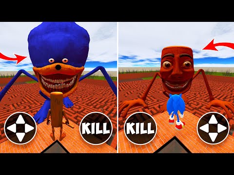 Tun Tun Sahur vs Sonic.EXE and Sonic.EXE vs Tun Tun Sahur – Epic Maze Battle in Garry’s Mod!