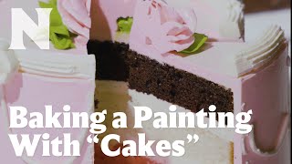 AMAZING baker takes on Wayne Thiebaud’s famous “Cakes”!